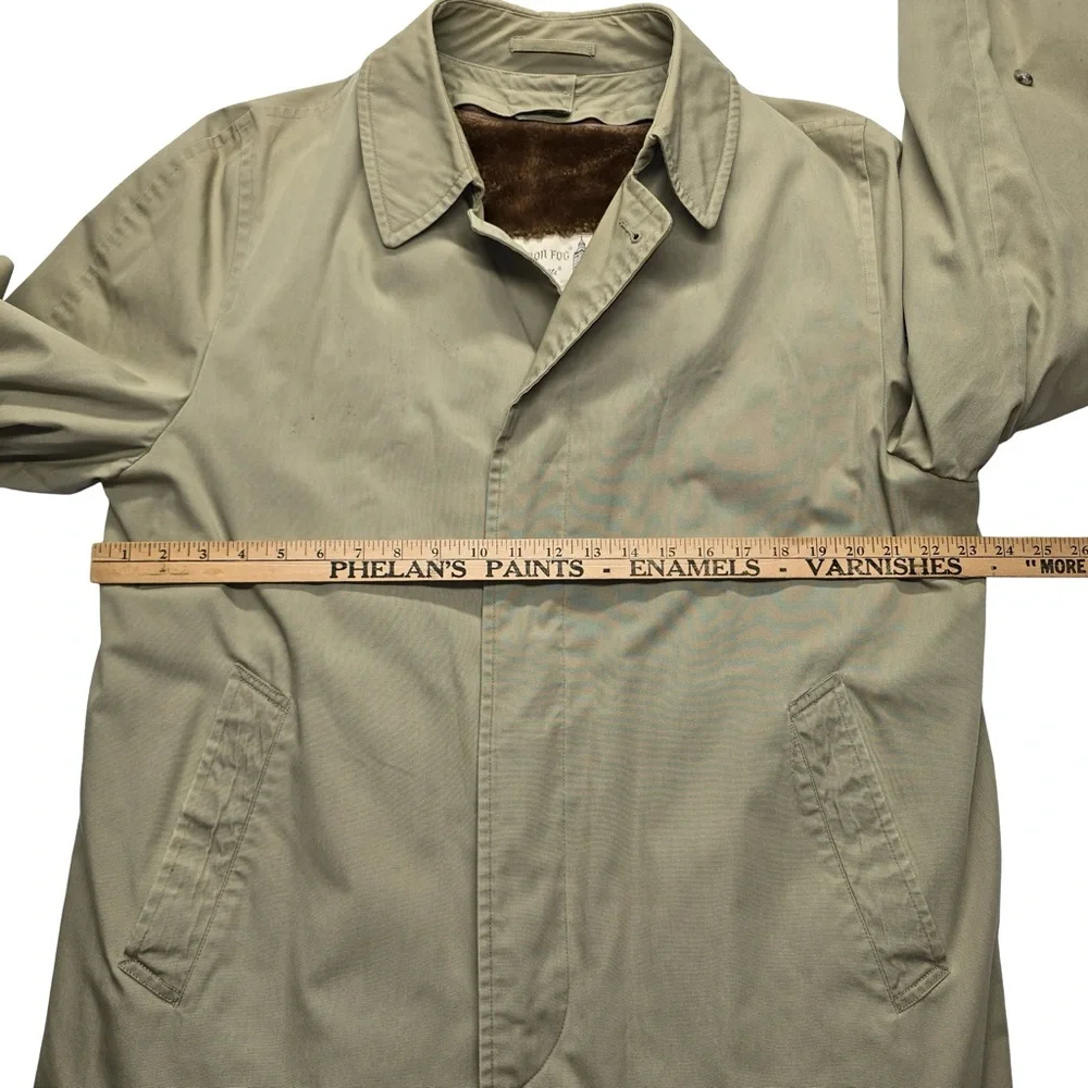 London Fog Maincoats Pile‎ Lined Trench Coat Tan Men’s Vintage Outerwear